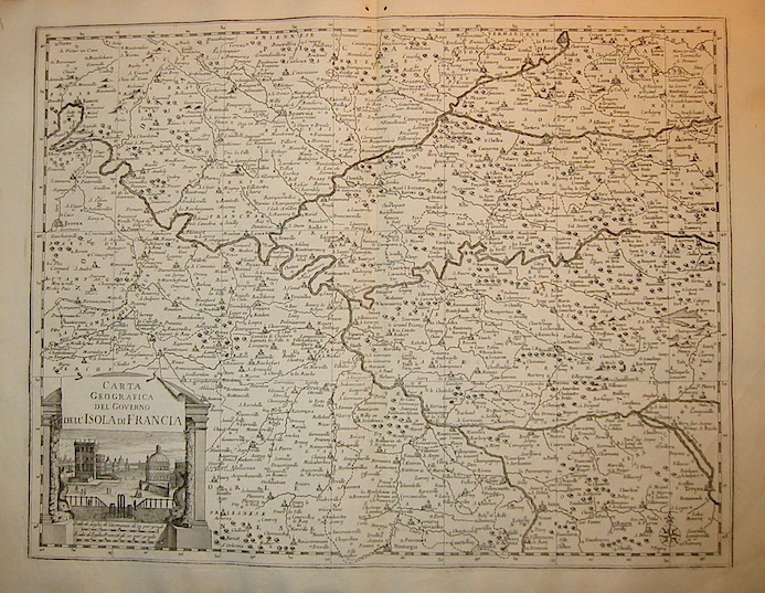 Albrizzi Giambattista (1698-1777) Carta geografica del Governo dell'Isola di Francia 1750 Venezia